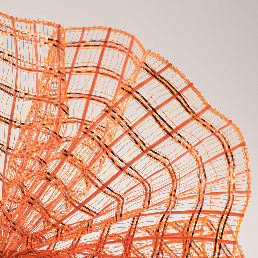10" Wide Weave Metallic Mesh: Orange