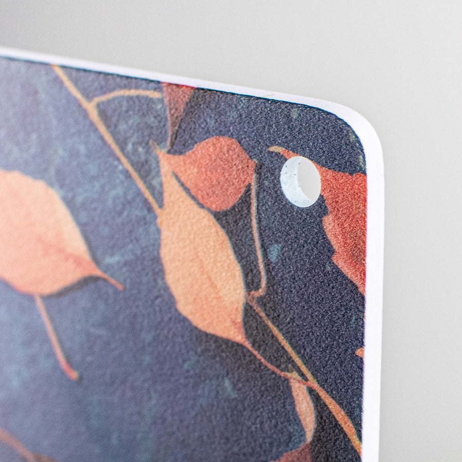 12" Waterproof Sign: Happy Fall Y'all Leaves on Blue