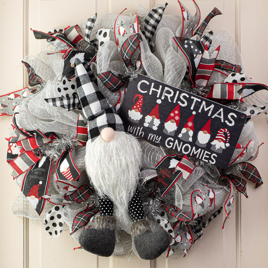 12" Waterproof Sign: Christmas with my Gnomies