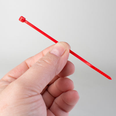 4" Zip Tie: Red (100)