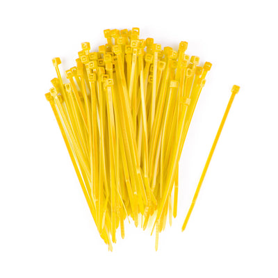 4" Zip Tie: Yellow (100)