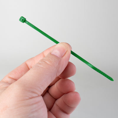 4" Zip Tie: Green (100)