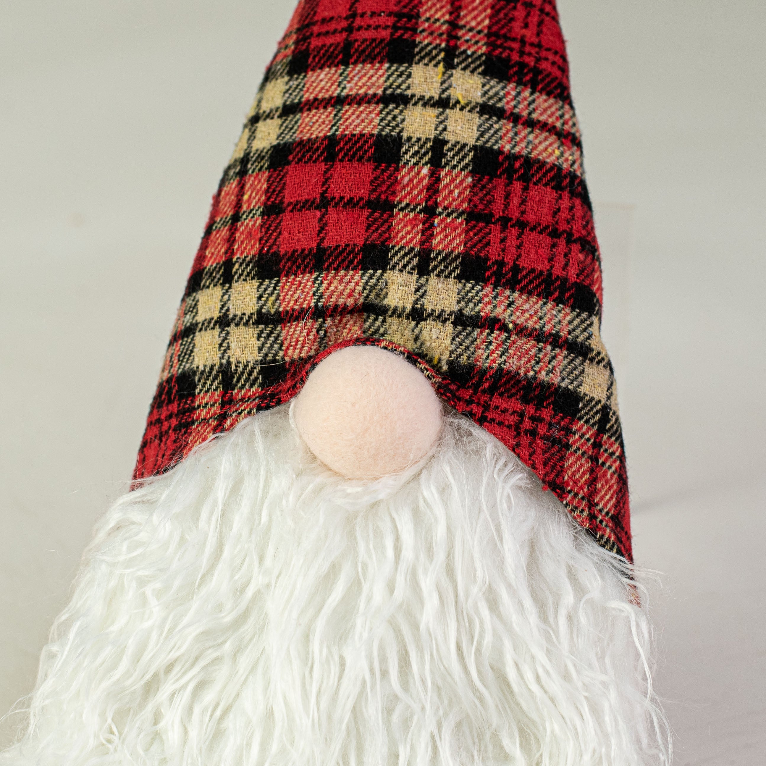Plaid Gnome Wreath Accent