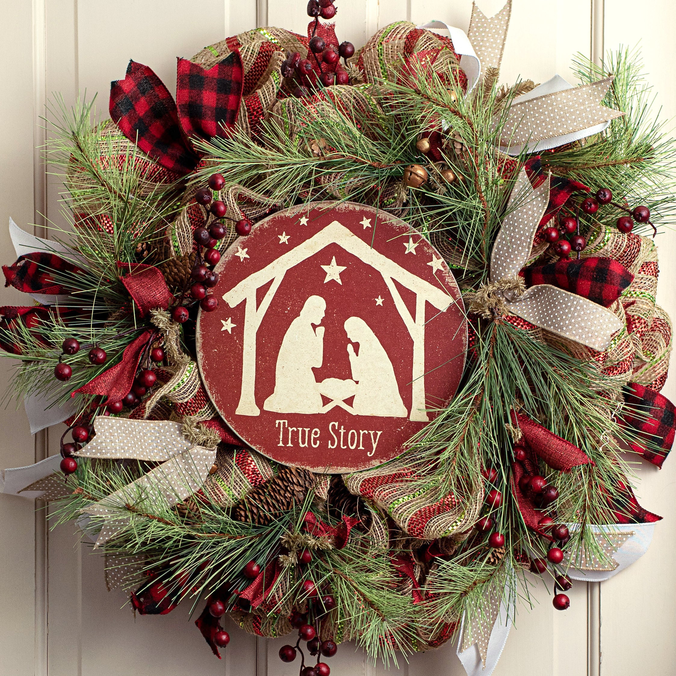 10" Wreath Insert: Nativity True Story