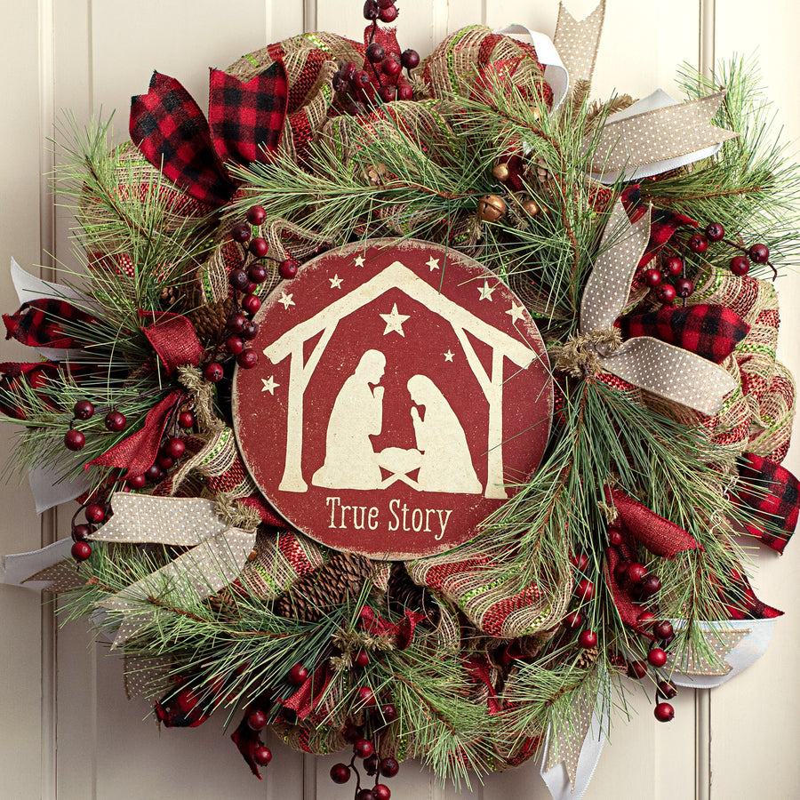 10" Wreath Insert: Nativity True Story