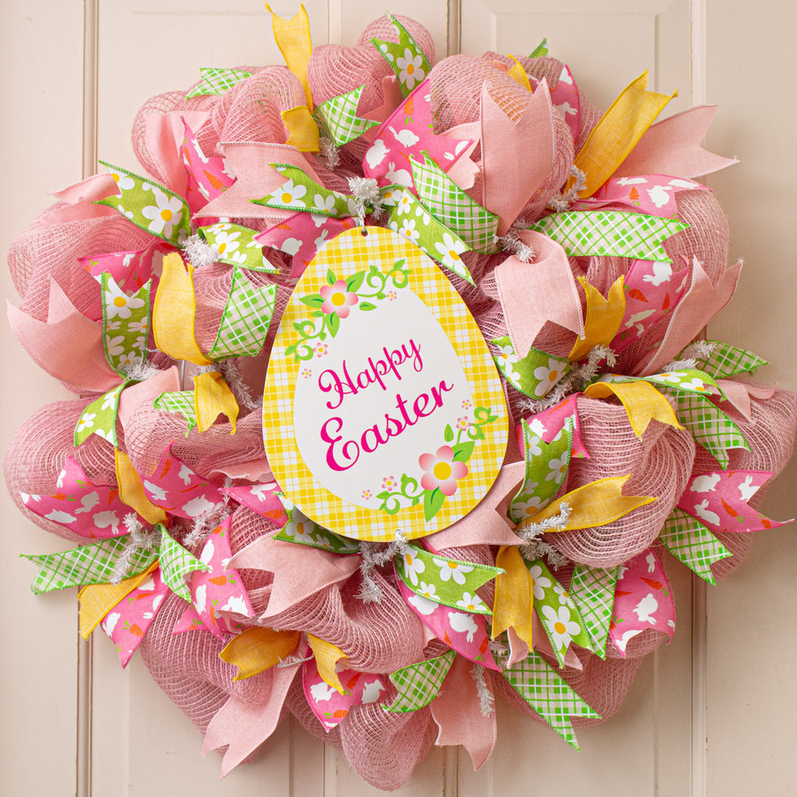 10" Waterproof Sign: Yellow Happy Easter Egg