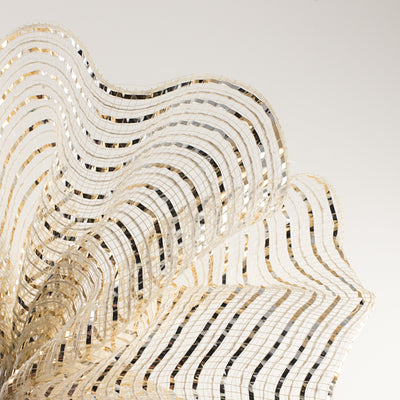 10" Jute & Metallic Mesh: Ivory, Gold, Silver