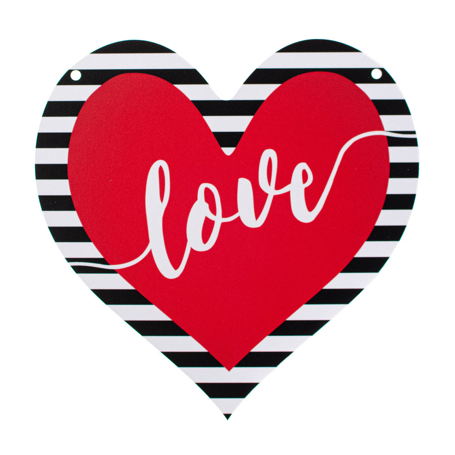 9" Waterproof Sign: Red Love Heart