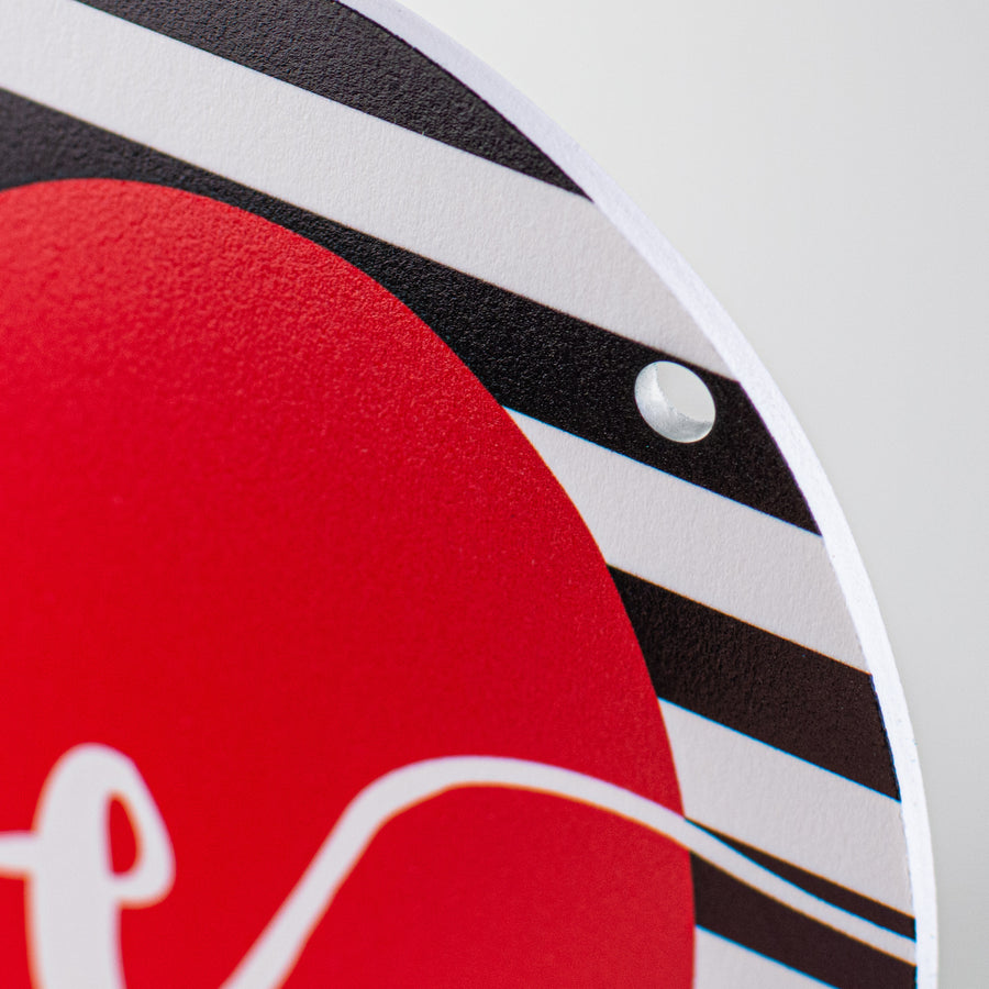 9" Waterproof Sign: Red Love Heart