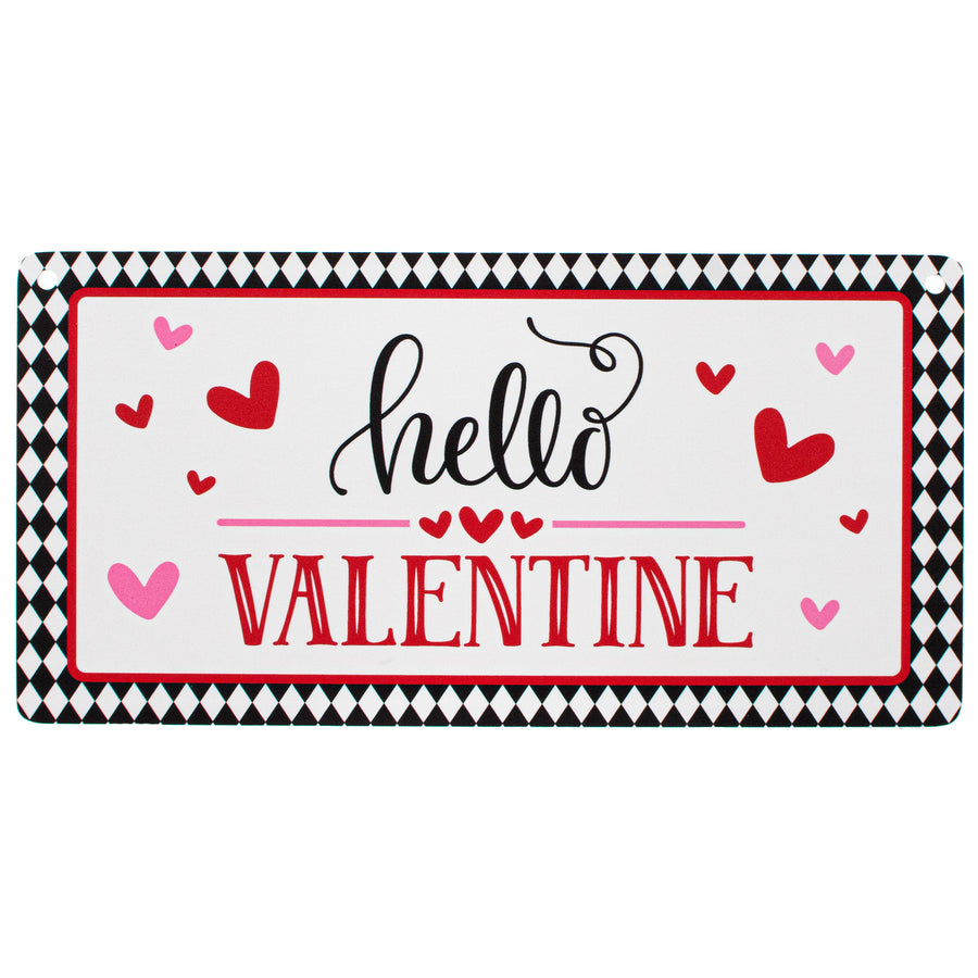 12" Waterproof Sign: Hello Valentine (with holes)