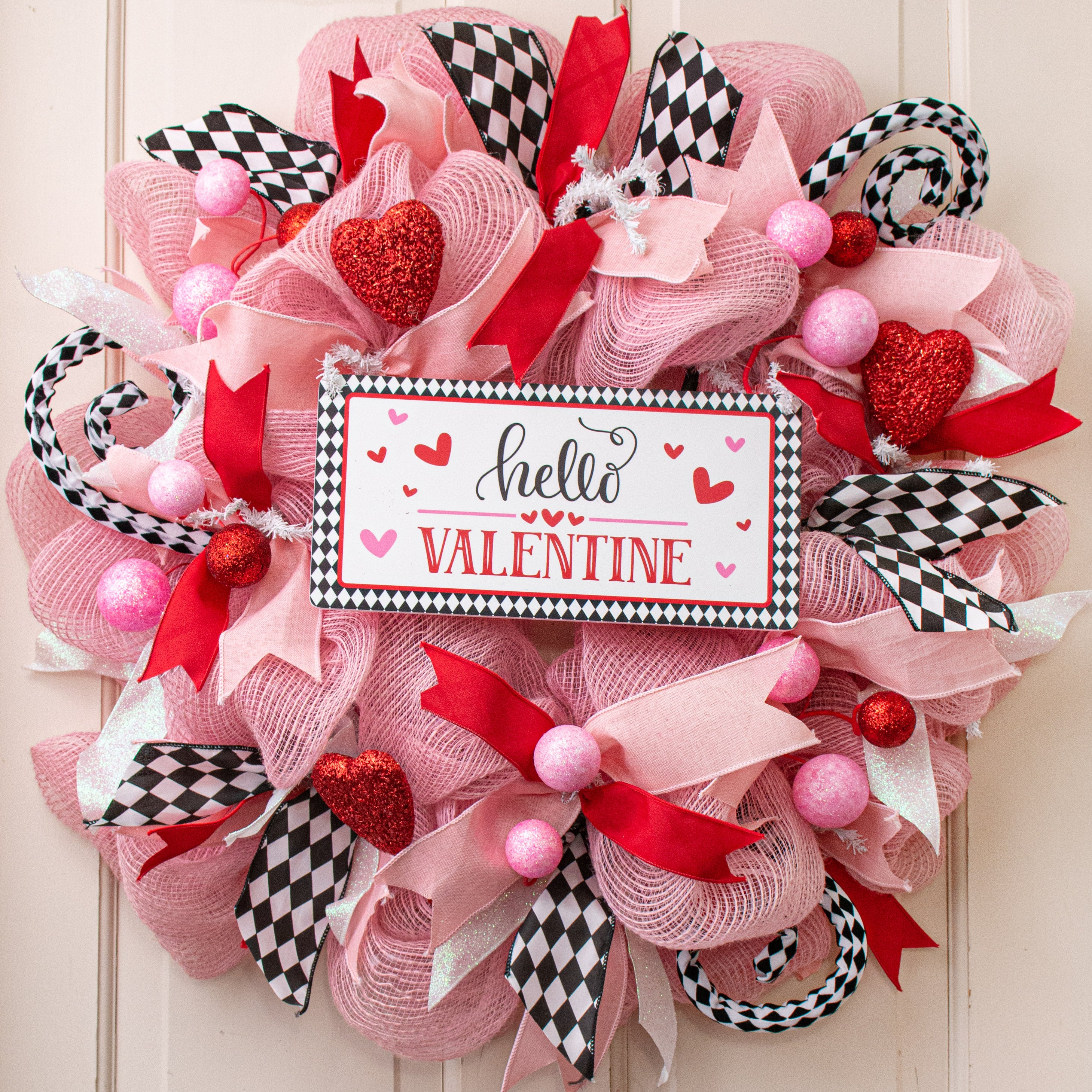12" Waterproof Sign: Hello Valentine (with holes)