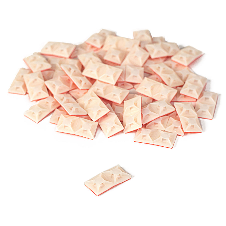.5" Adhesive Zip Tie Mounts: Natural (100)
