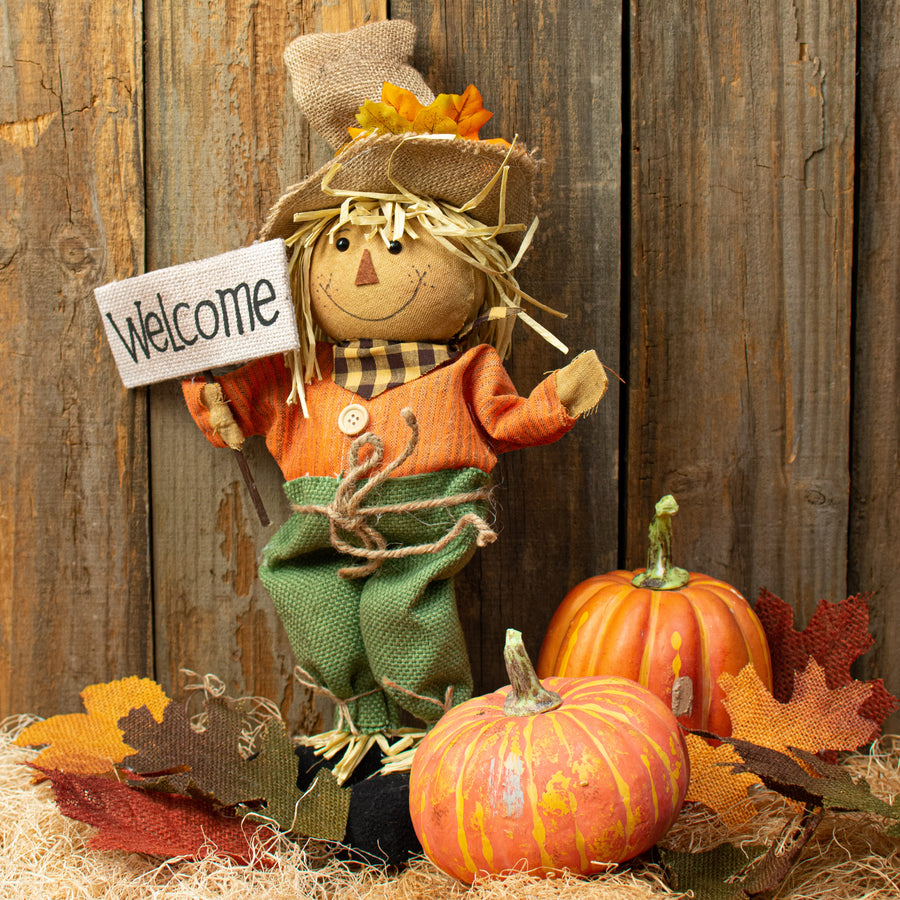 19" Standing Scarecrow Decoration: Boy
