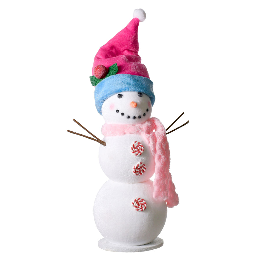 20" Snowman Decoration: Pink & Blue