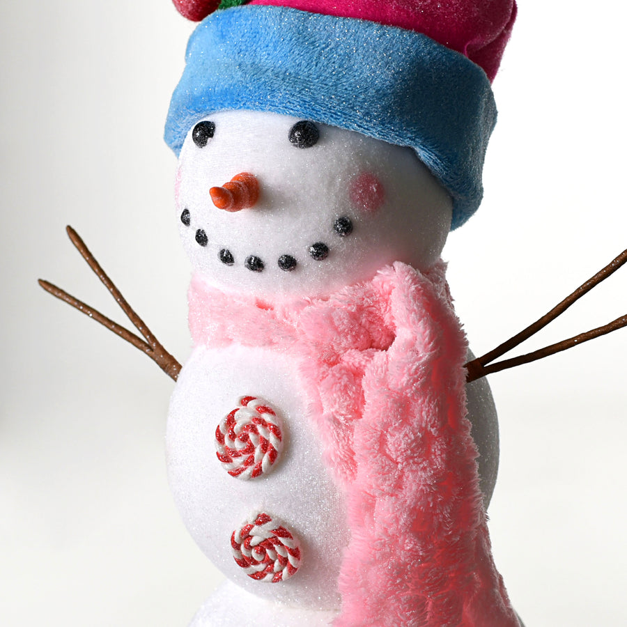 20" Snowman Decoration: Pink & Blue