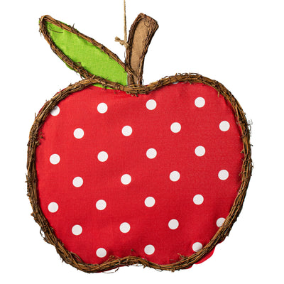21" Grapevine Hanger: Polka Dots Apple
