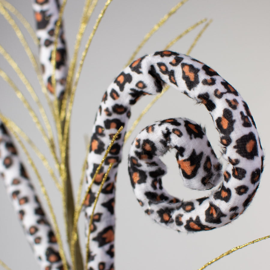 31" Snow Leopard Print Tubing Coil With Spray