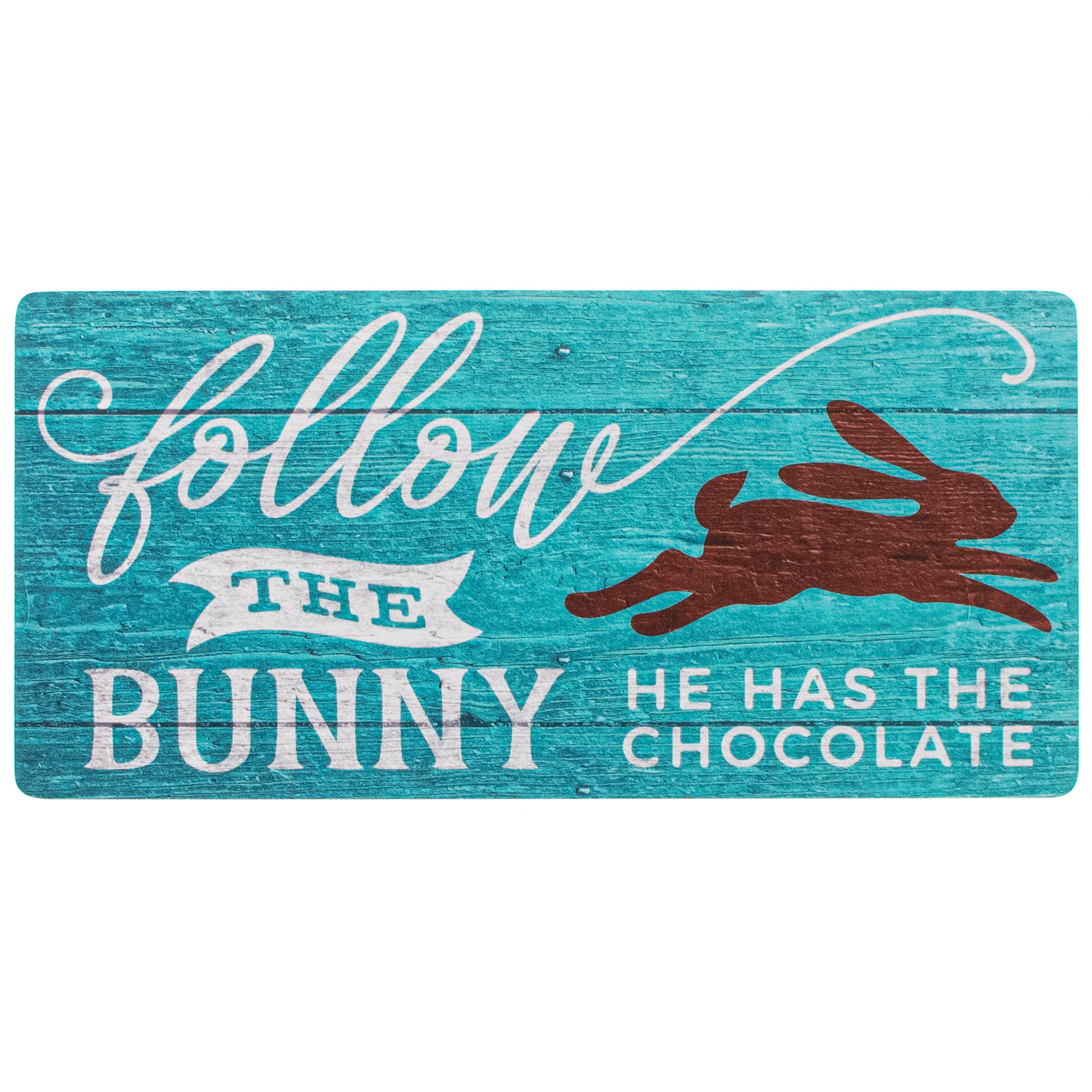 12" Waterproof Sign: Follow the Bunny