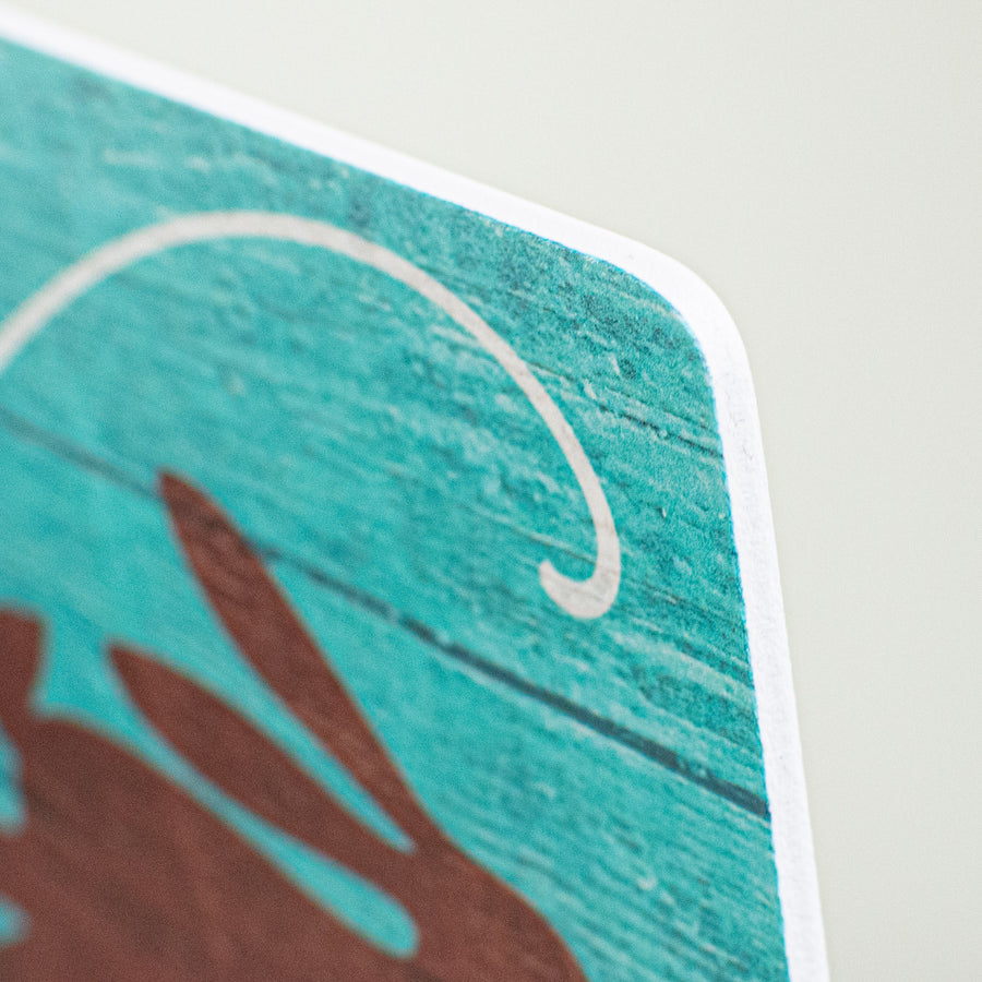 12" Waterproof Sign: Follow the Bunny