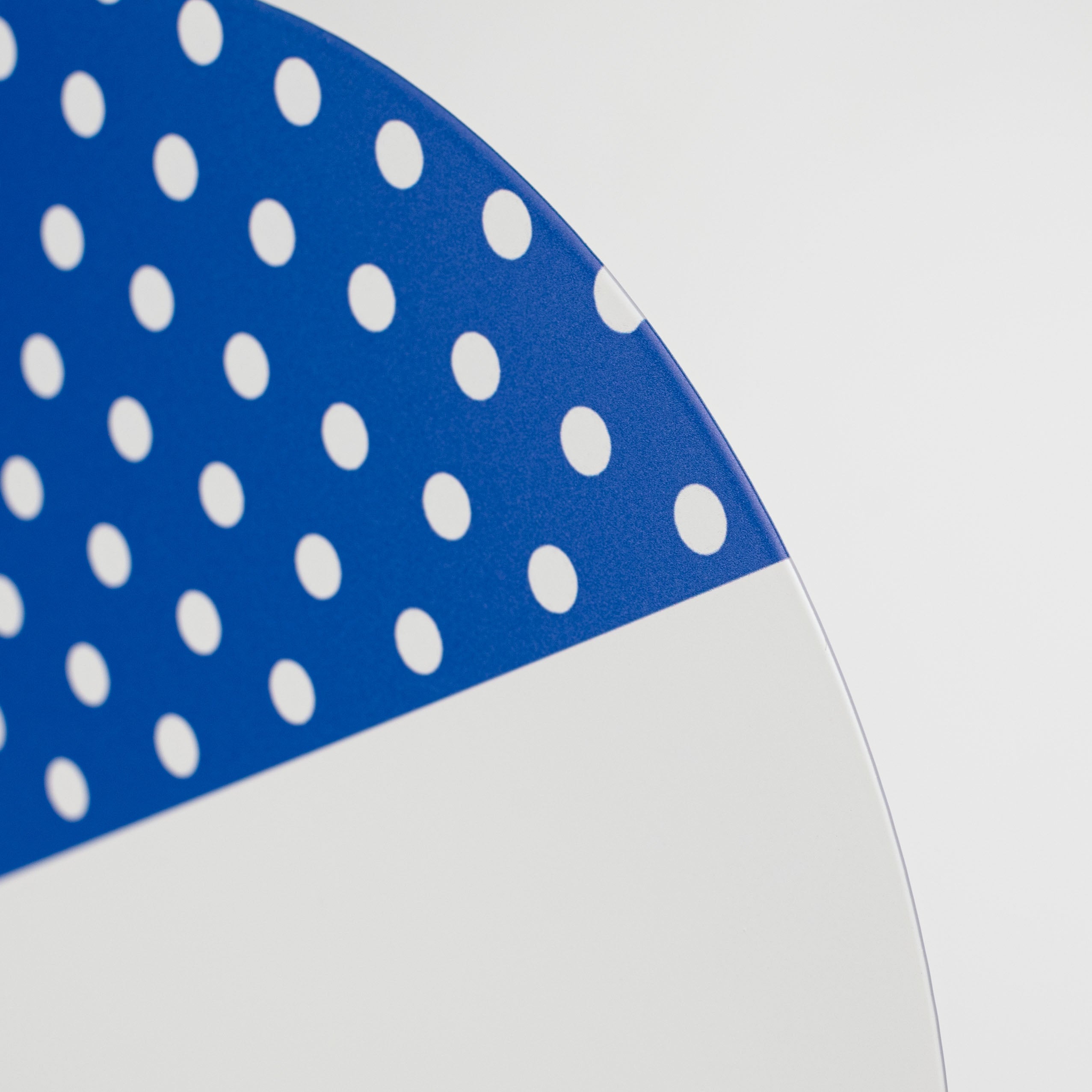 12" Metal Sign: Blue With Polka Dots & Blank Sign to Personalize