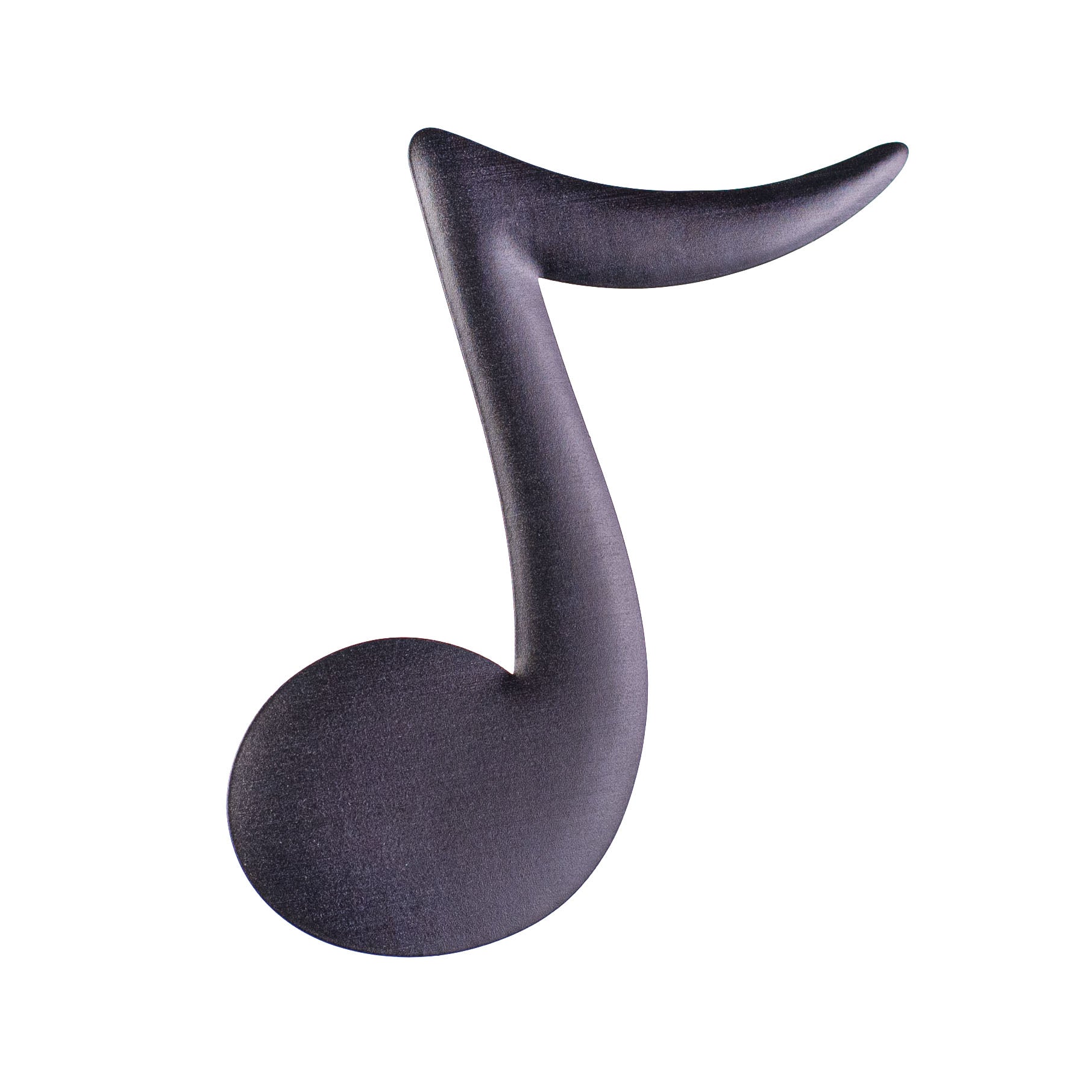 7" Metal Embossed Hanger: Black Single Music Note