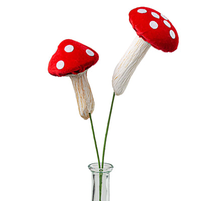 14" Mushroom Pick: Red