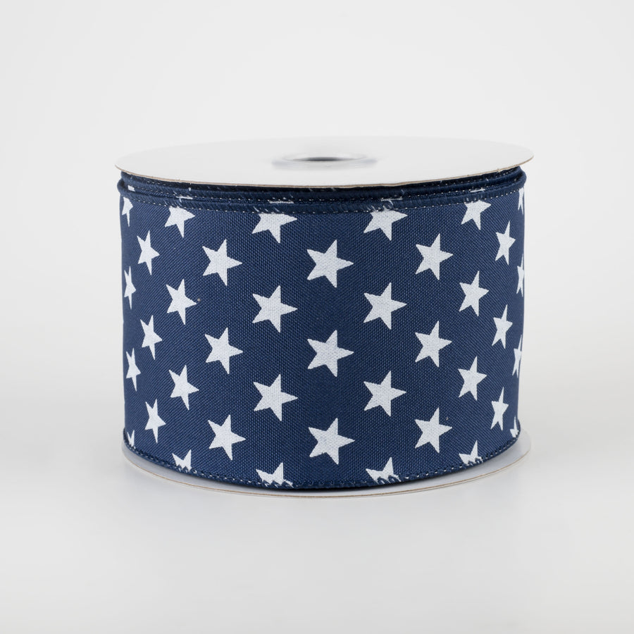 2.5" Random Star Ribbon: Navy Blue (10 Yards)