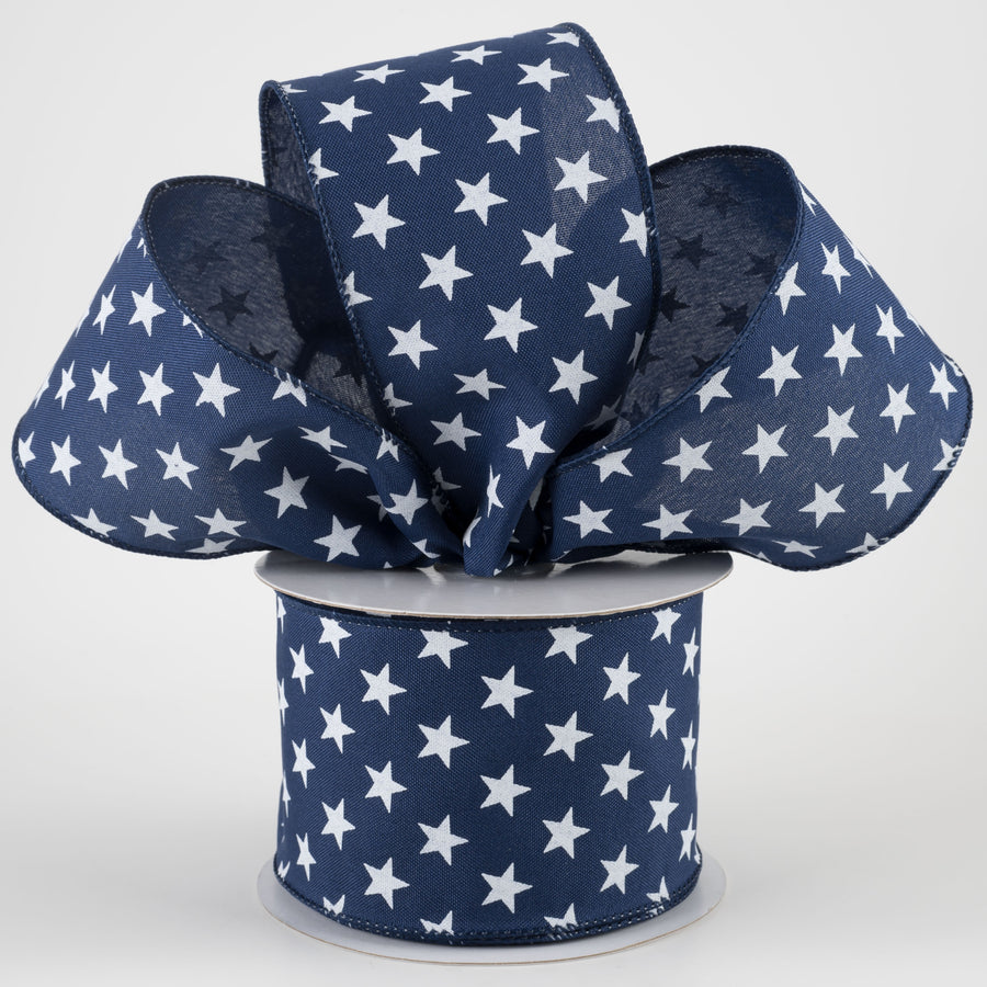 2.5" Random Star Ribbon: Navy Blue (10 Yards)