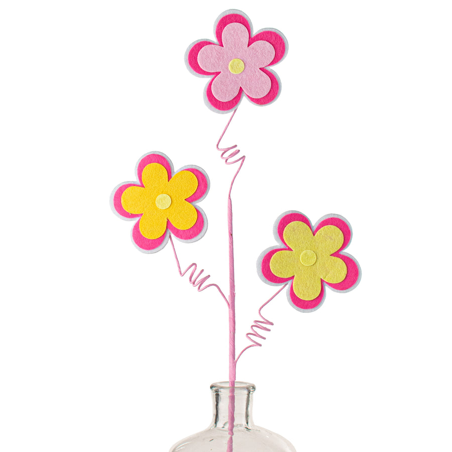 26" Daisy Felt Cutout Spray