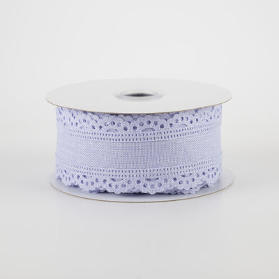 1.5" Scalloped Edge Ribbon: Light Lavender (10 Yards)