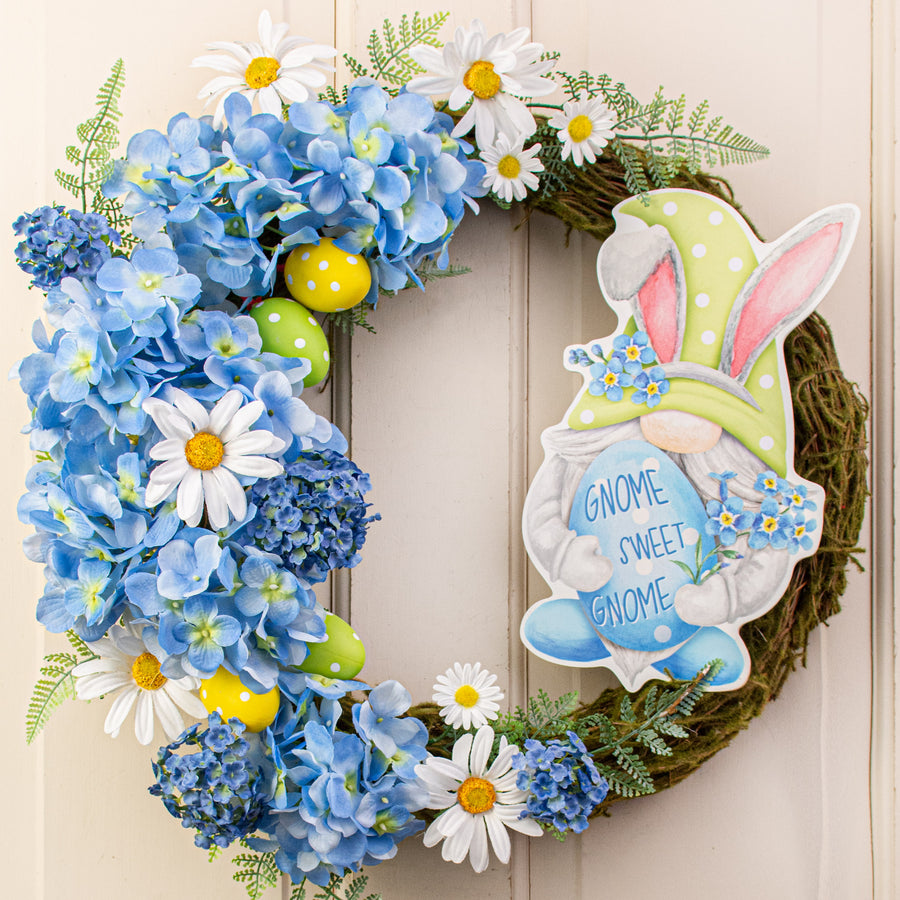 12" Waterproof Sign: Sweet Bunny Gnome