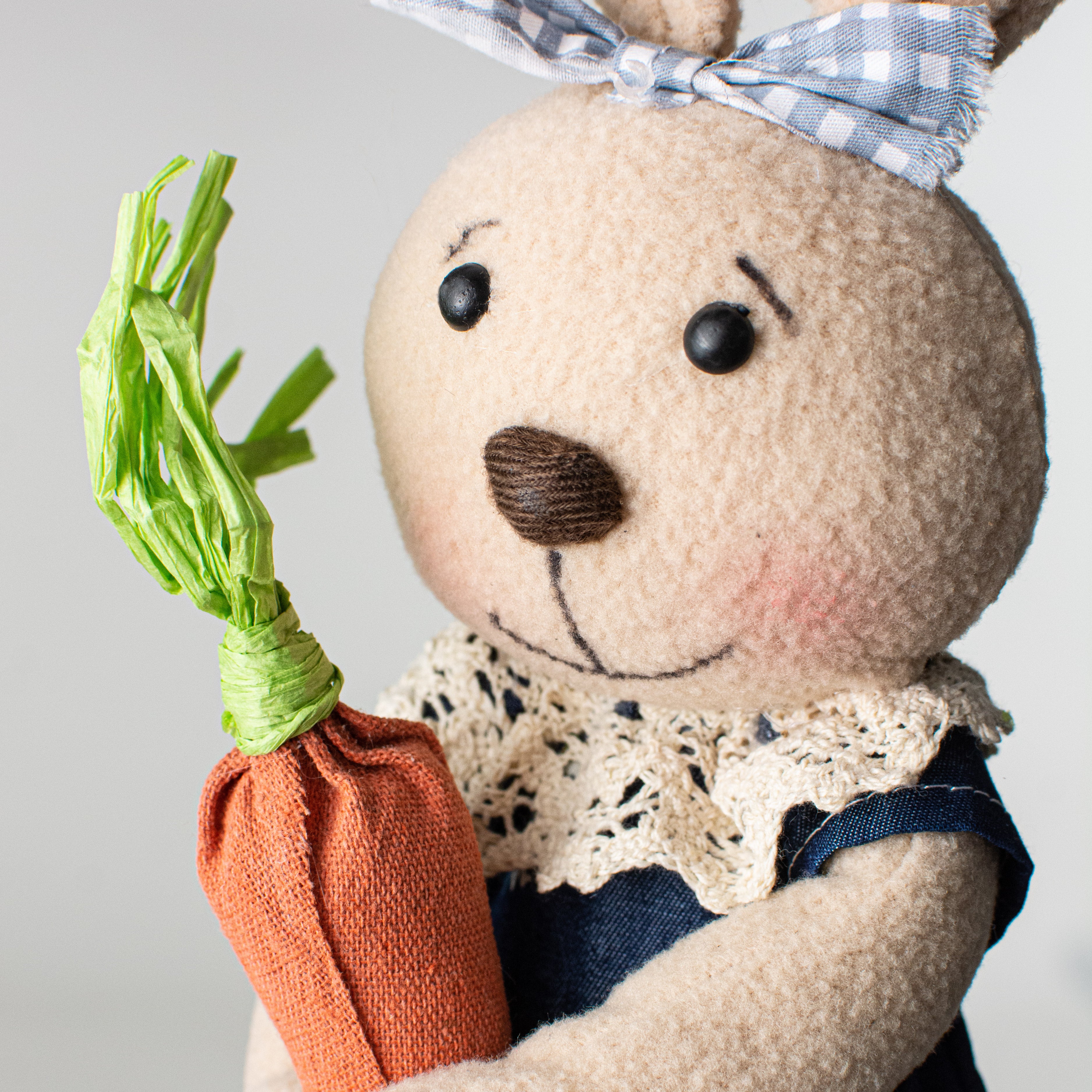 19" Standing Girl Bunny with Carrot