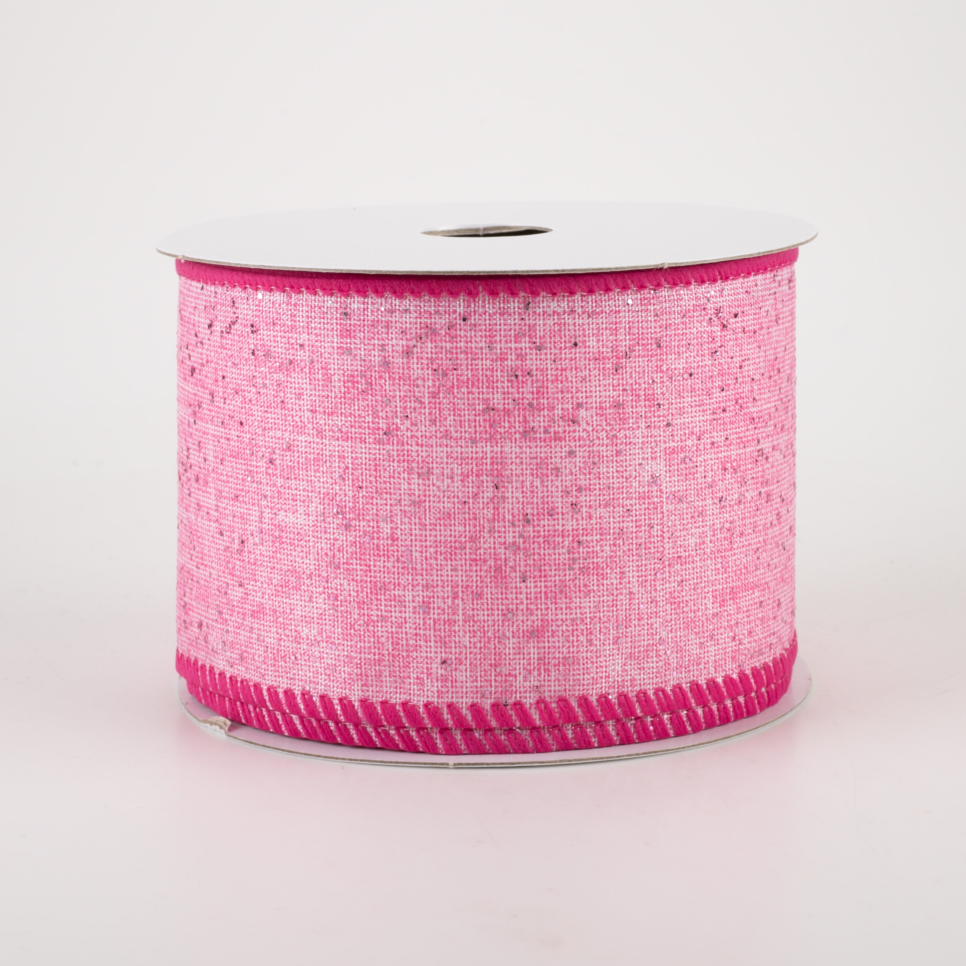 2.5" Printed Glitter Muslin: Pink (10 Yards)