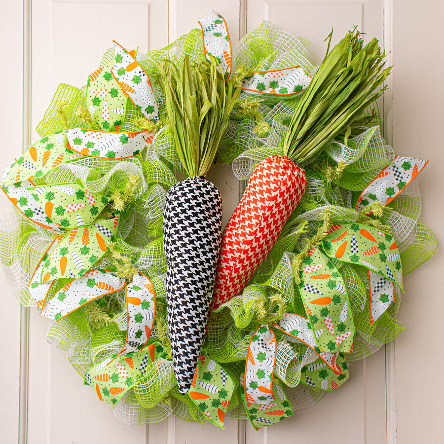 18" Houndstooth Carrot: Orange