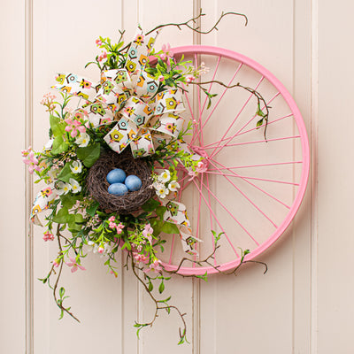 16" Decorative Bicycle Rim: Pink