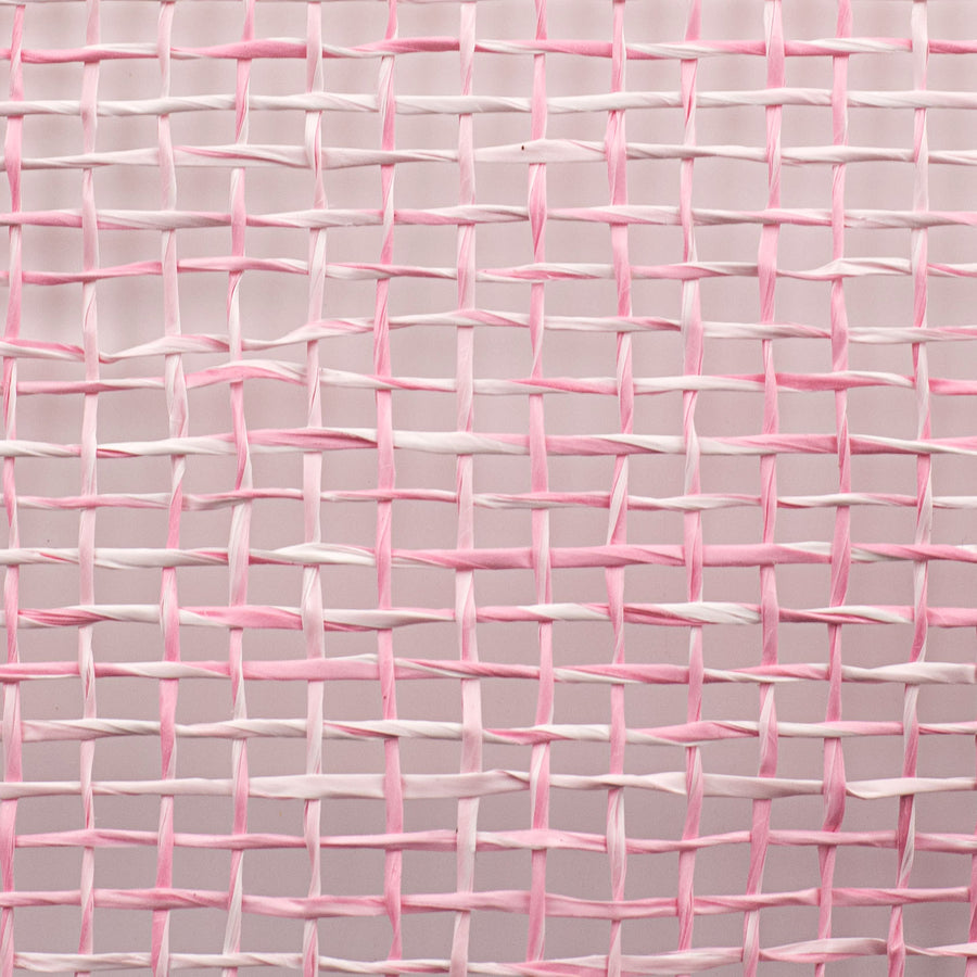 10" Two-Tone Poly Burlap Mesh: Pink & White