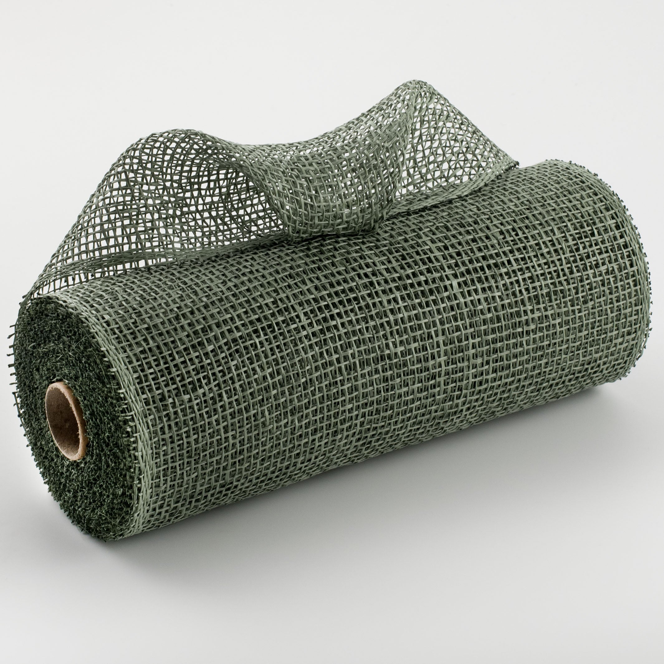 10" Poly Burlap Mesh: Eucalyptus Green