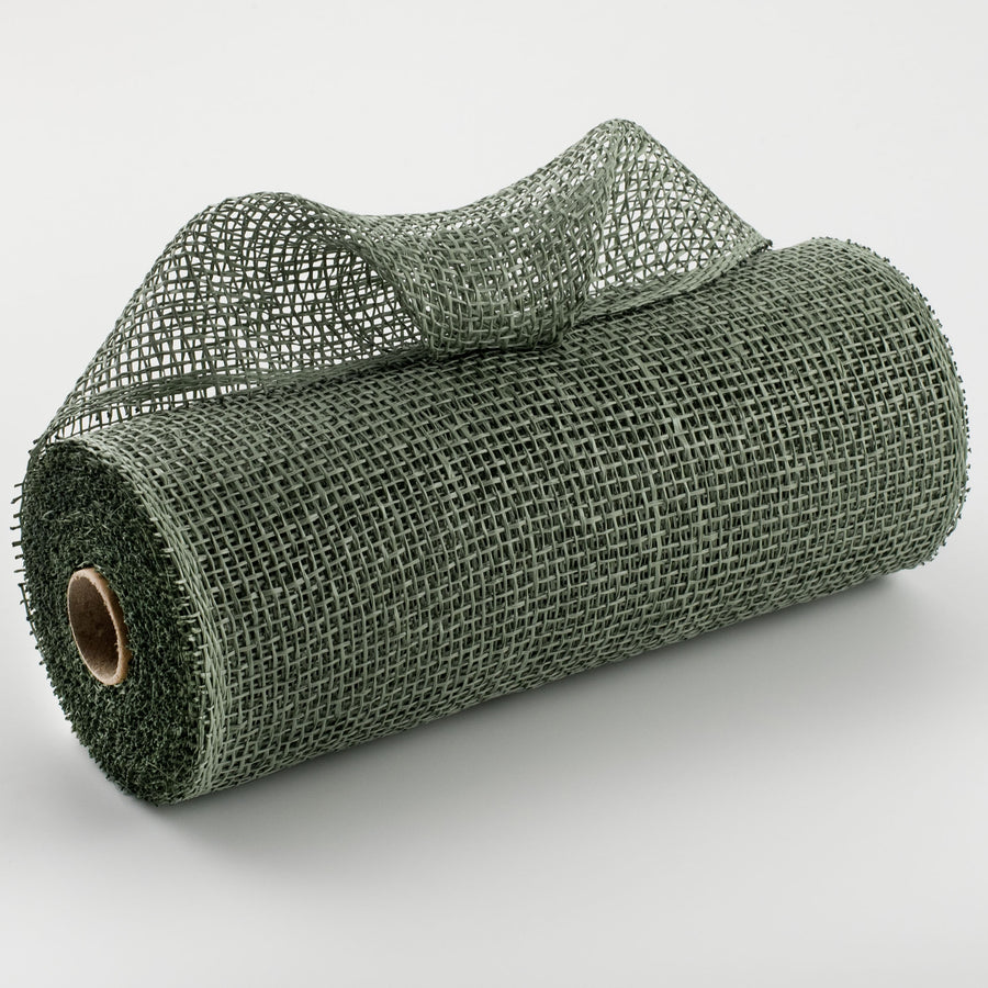 10" Poly Burlap Mesh: Eucalyptus Green