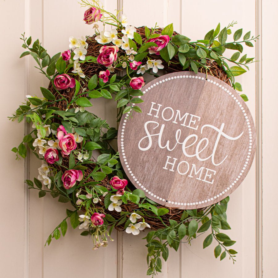 12" Metal Sign: Home Sweet Home