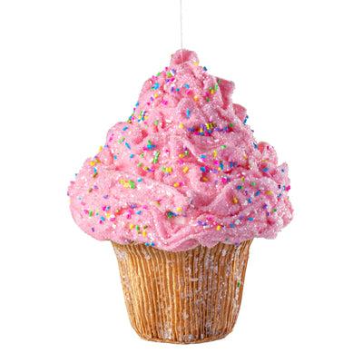 7" Cupcake Ornament: Pink