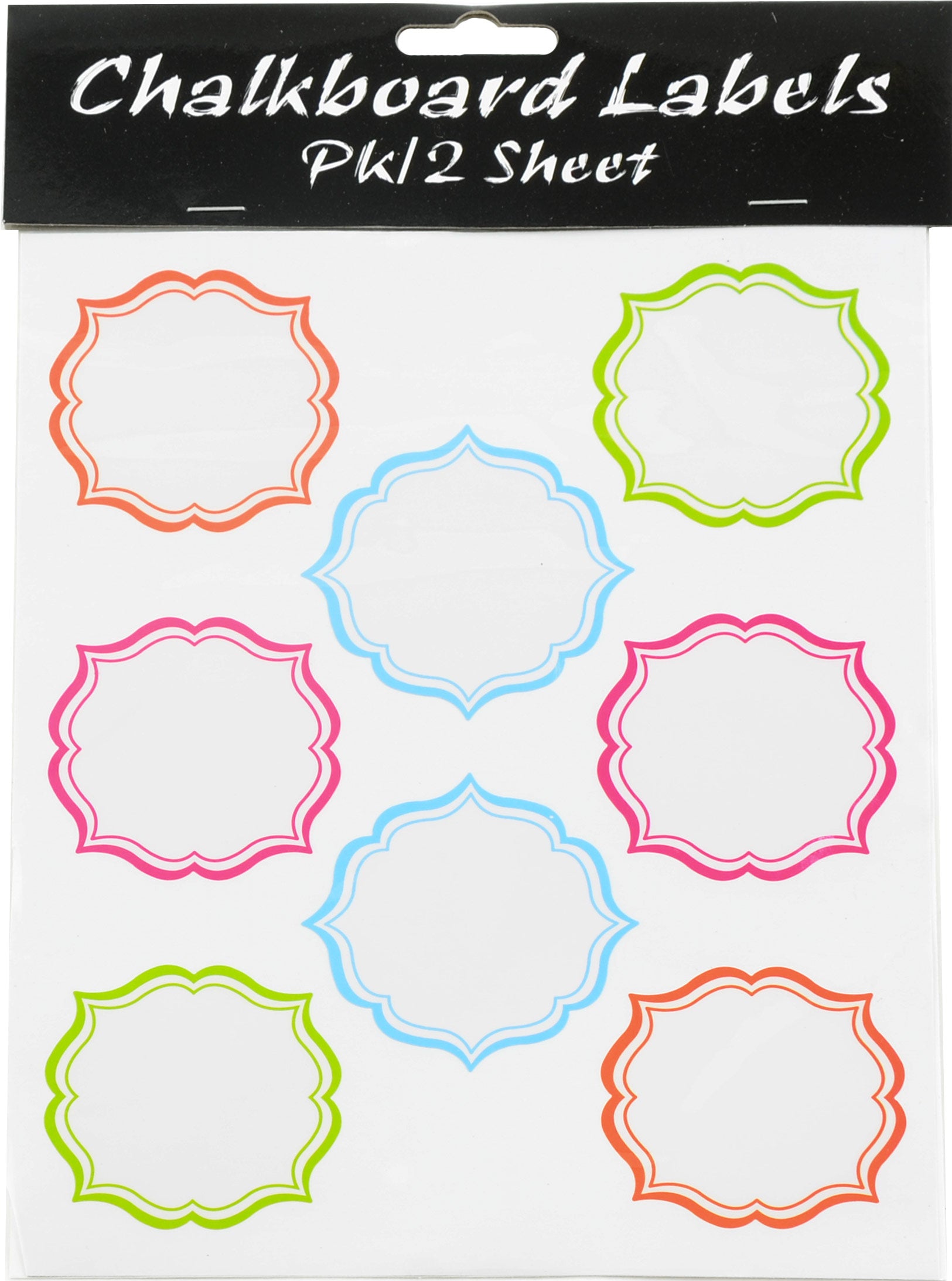 Scalloped Multicolored Whiteboard Labels (16)