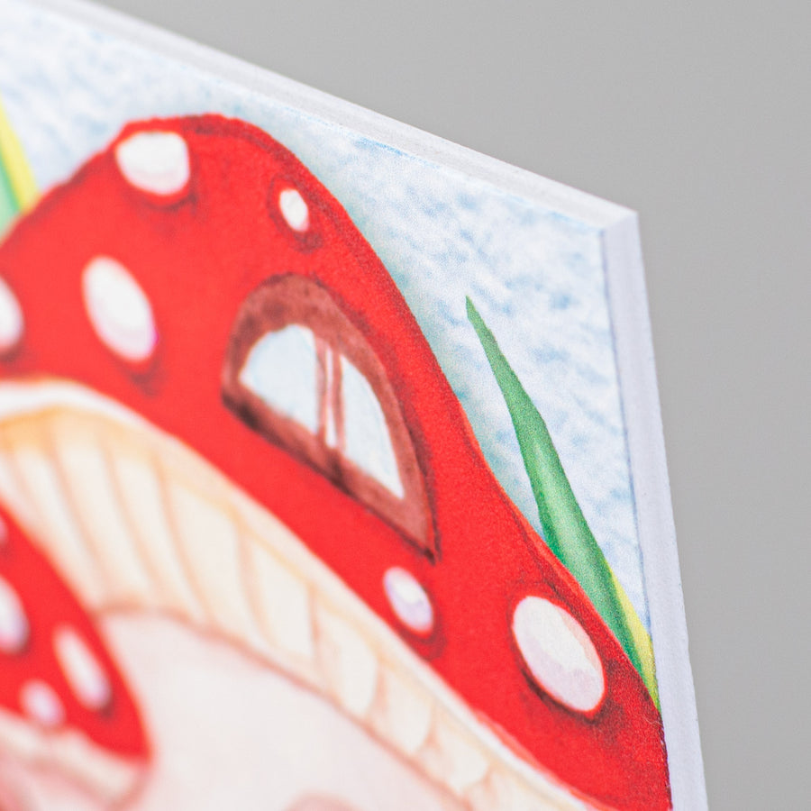 9" Waterproof Sign: Mushroom Garden Gnome Welcome