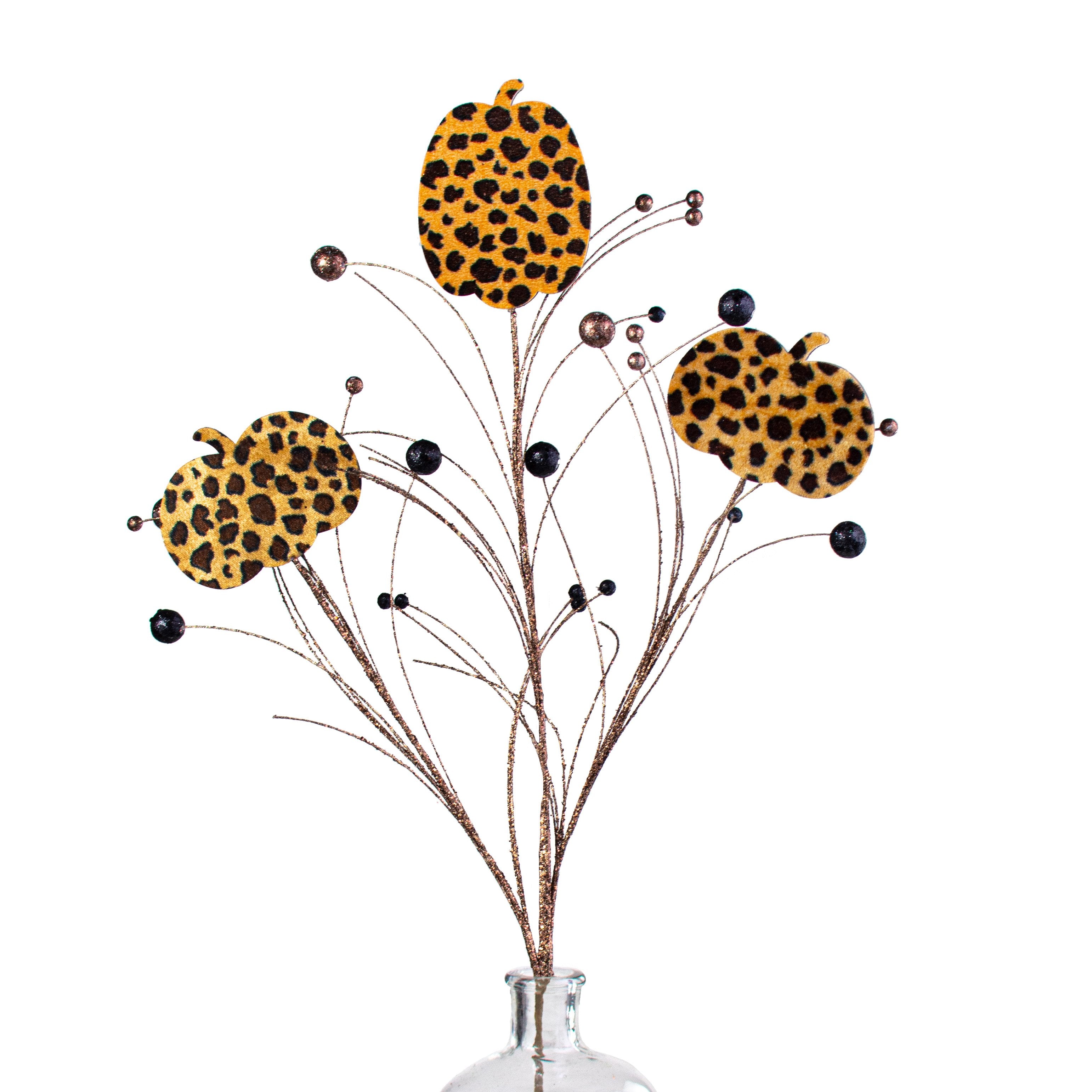 37" Pumpkin Ball Spray: Leopard