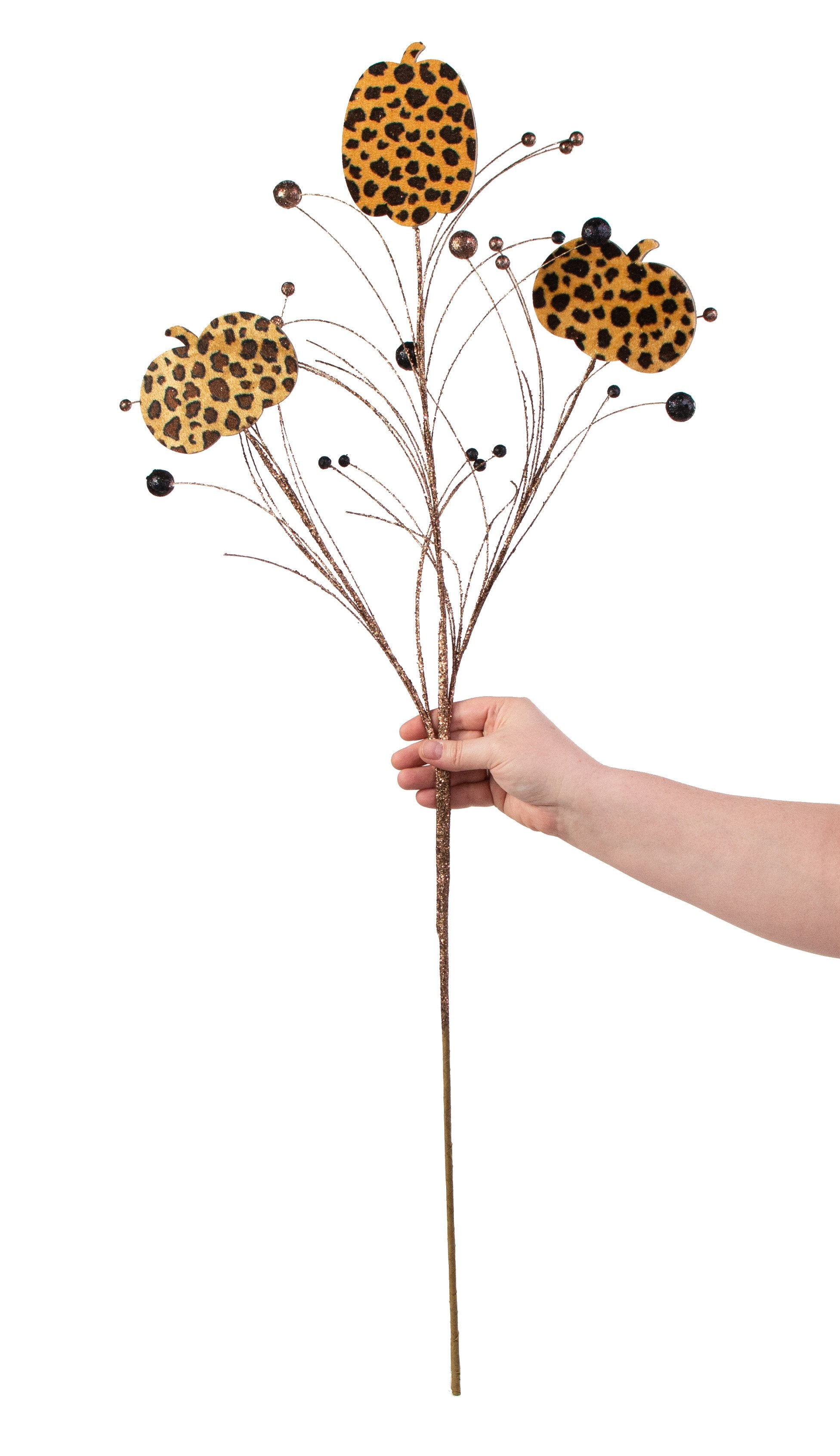 37" Pumpkin Ball Spray: Leopard