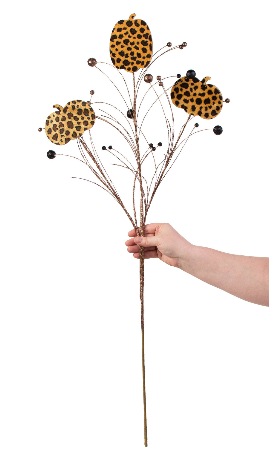 37" Pumpkin Ball Spray: Leopard