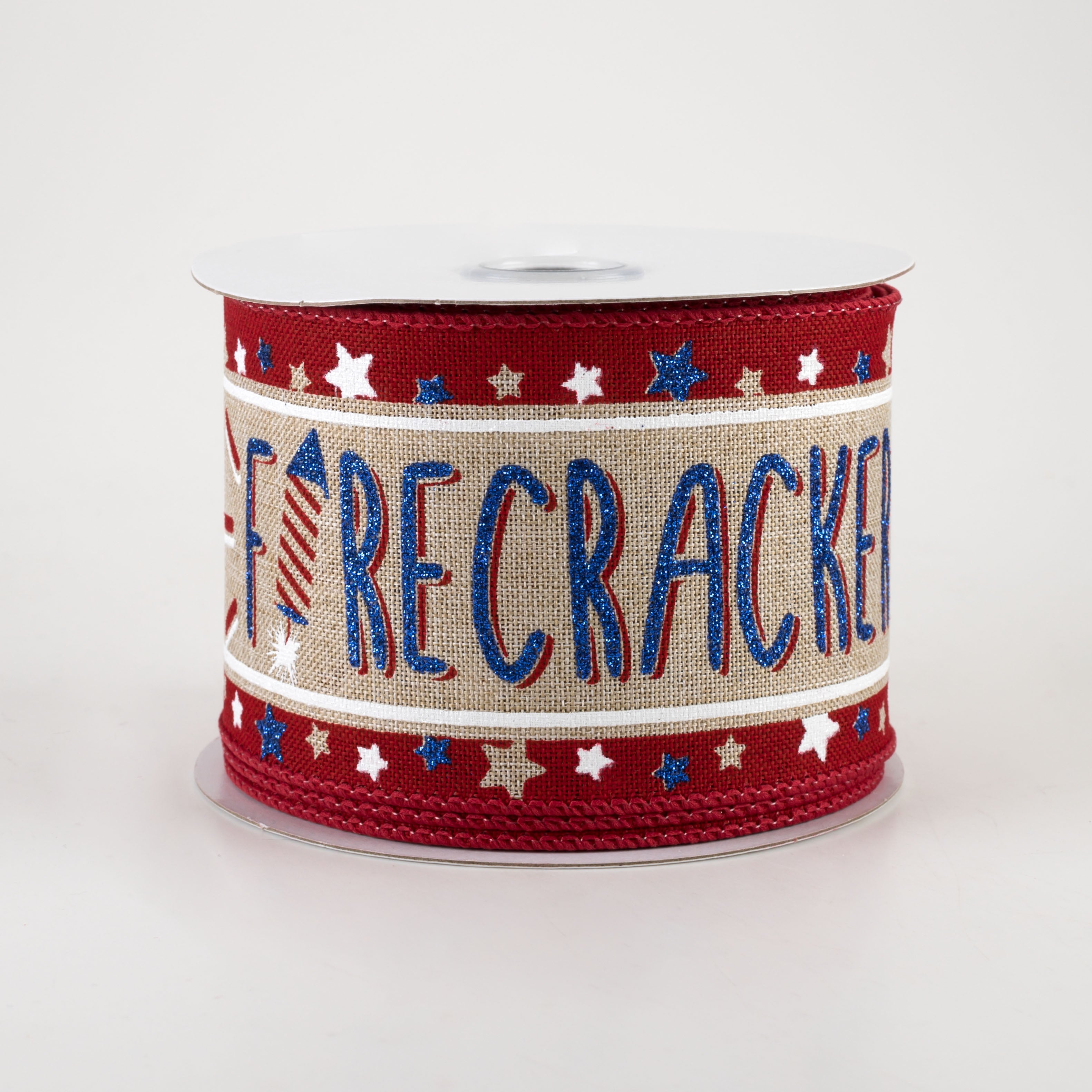 2.5" Lil' Firecracker Ribbon: Natural (10 Yards)
