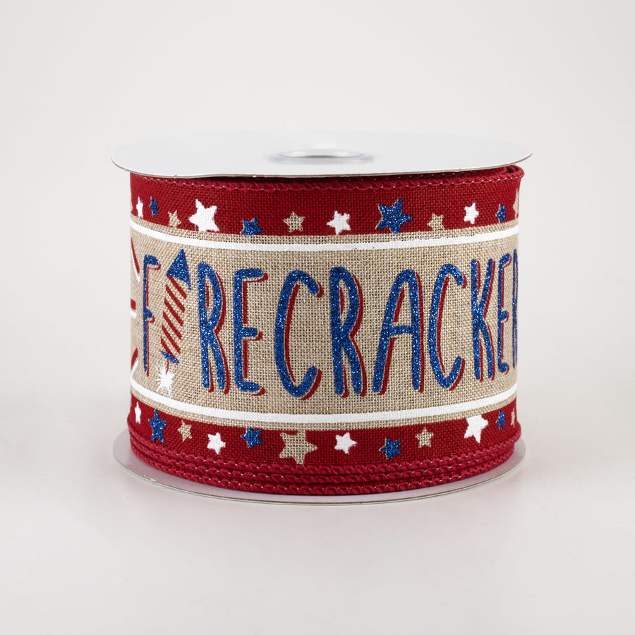 2.5" Lil' Firecracker Ribbon: Natural (10 Yards)