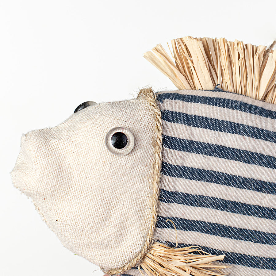 10" Nautical Stripe Fish Ornament