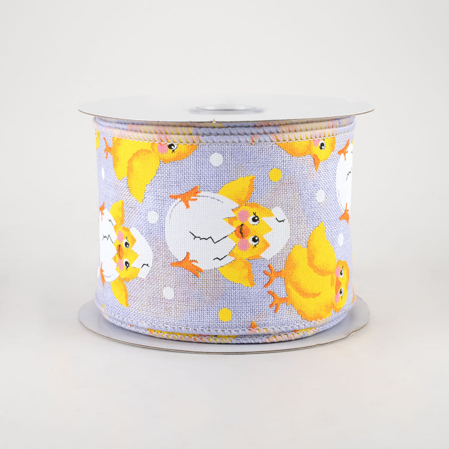 2.5" Baby Chicks Ribbon: Lavender (10 Yards)