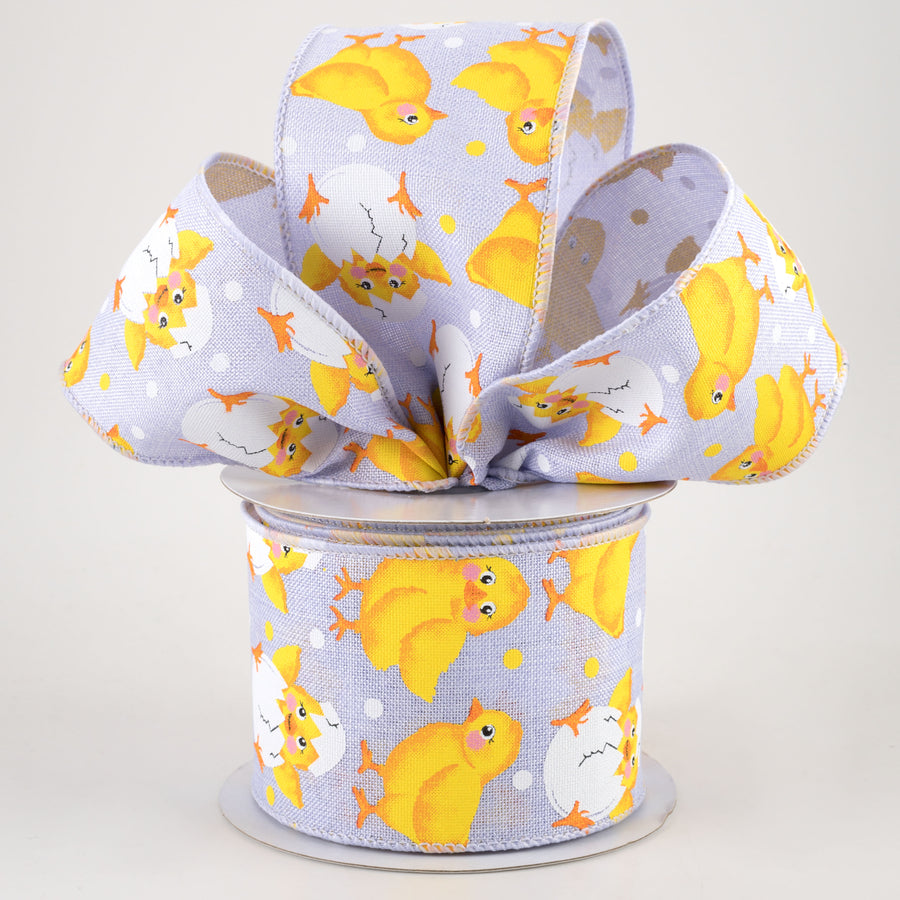 2.5" Baby Chicks Ribbon: Lavender (10 Yards)